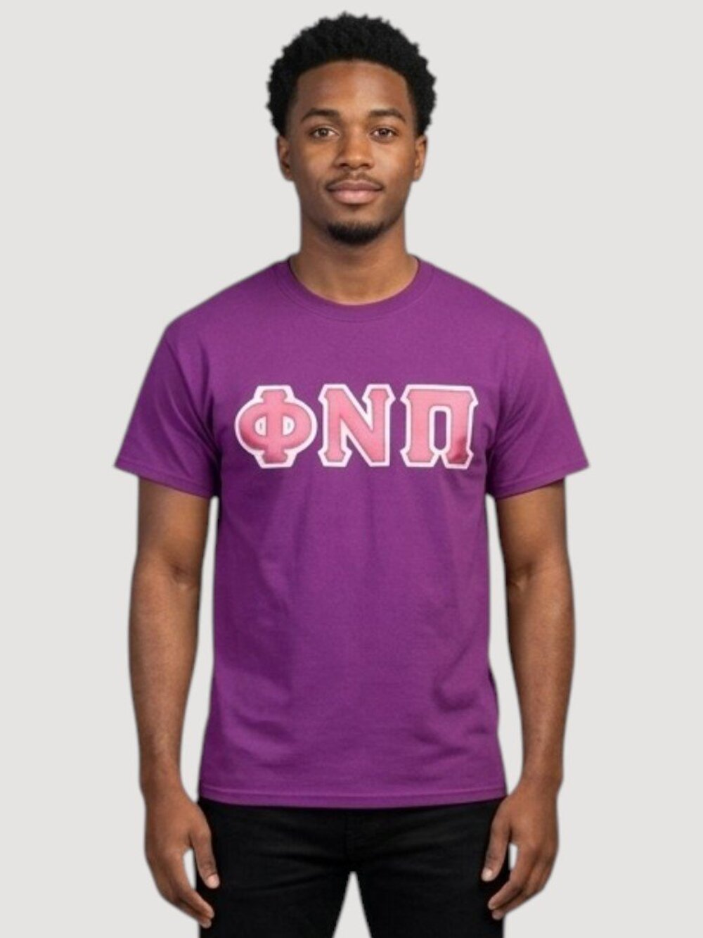 VTG Kappa Alpha Psi Phi Nu Pi Applique T-Shirt Men's XL Maroon Greek Tee Preppy
